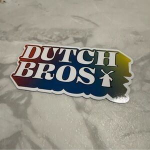 Dutch Bros Rainbow Logo Sticker - Multicolor HTF